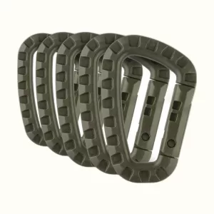 Tactical MOLLE Carabiner Clips - 5 Pack